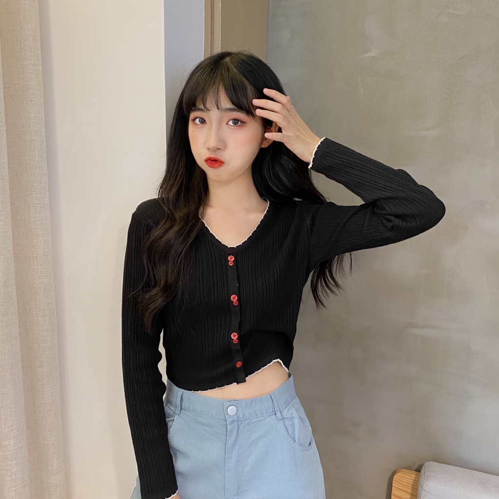 SUXI Áo Sơ Mi Nữ Tay Dài Kẻ Sọc Nhiều Màu