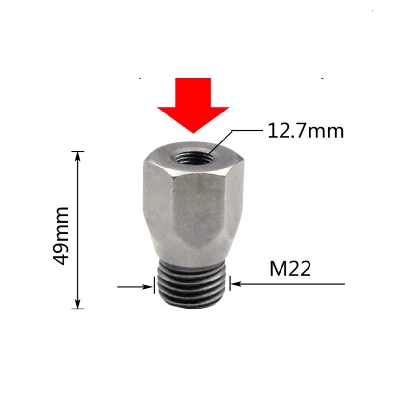 Đầu Chuyển Đổi từ Khoan Bê Tông Chân Gài SDS sang Khoan Rút Lõi Bê Tông Ren M22