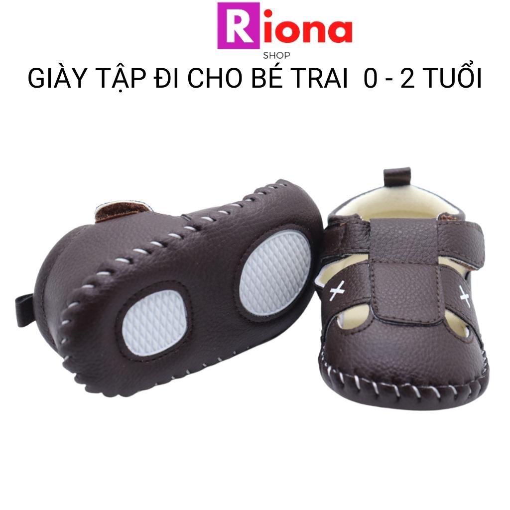 Giày em bé cho bé trai sơ sinh 0 12 tháng giầy tập đi cho bé trai RIONASHOP