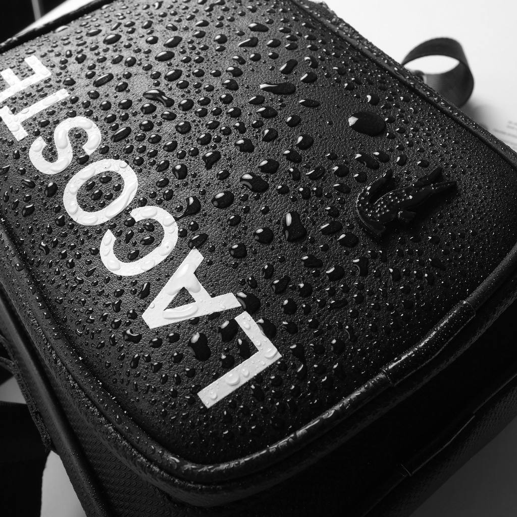 Túi Đeo Chéo IPAD Lacoste New 2022 Chống Thấm | Túi Đeo Đứng LC New 2022 Logo Sắt Full Tag + Túi vải