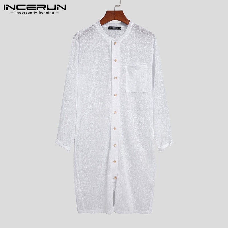 Áo liền quần Incerun vải lưới dáng ngắn thời trang gợi cảm cho nam