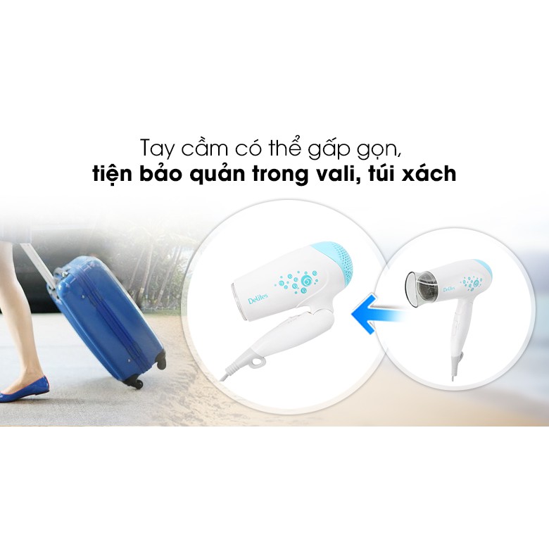 Máy sấy tóc Delites PH3812 1200W có sấy mát