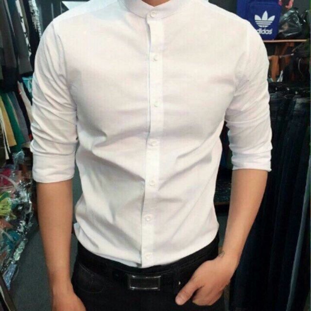 Áo sơ mi nam cổ trụ