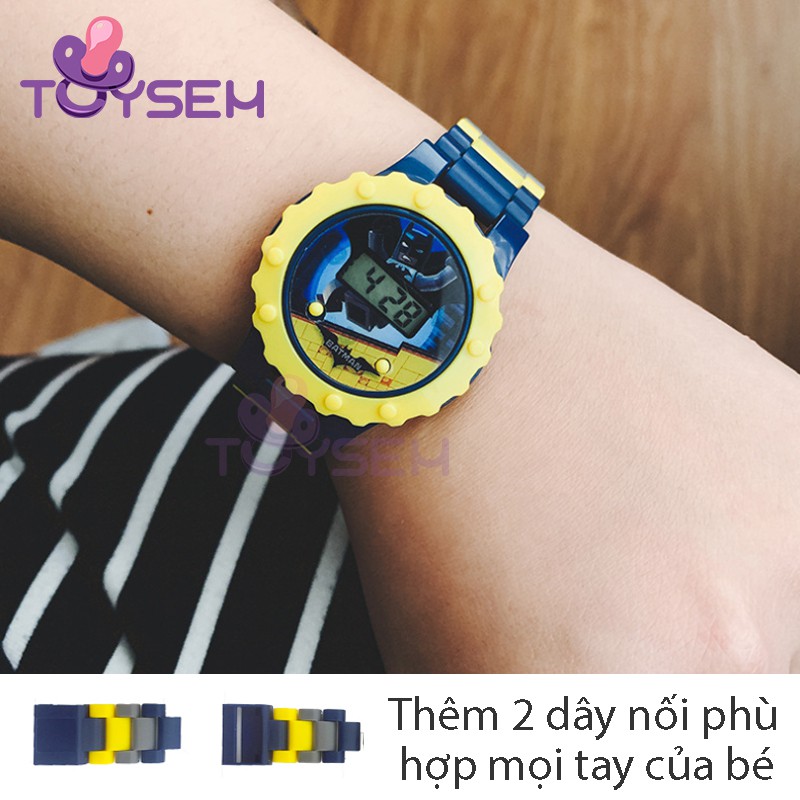 Đồ chơi trẻ em đồng hồ biến hình siêu nhân Toysem xoay 360 xem giờ và ngày tháng - Quà tặng sinh nhật, thôi nôi cho bé