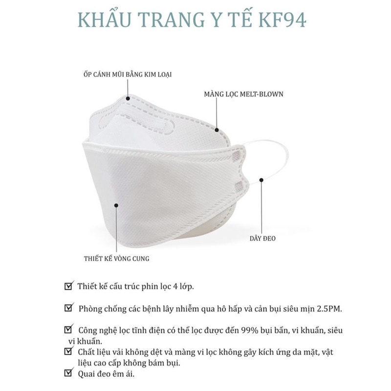 Set 50 Chiếc Khẩu trang 4 Lớp KF94 Quyền Anh (QA Mask)  Chống Bụi Mịn Và Kháng Khuẩn Hàng Cao Cấp Hàn Quốc | BigBuy360 - bigbuy360.vn