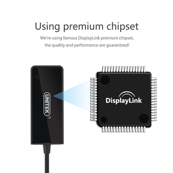Cáp USB 3.0 To HDMI Unitek Y-3702 Full HD 1080P
