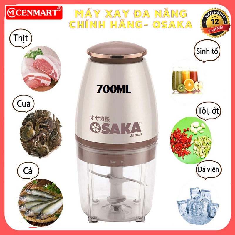 [Mẫu Mới] Máy Xay Đa Năng OSAKA - Xay thịt - Xay sinh tố Trái cây- Xay Đá - Xay Đồ Ăn Dặm Cho Bé - Chính Hãng - Cenmart