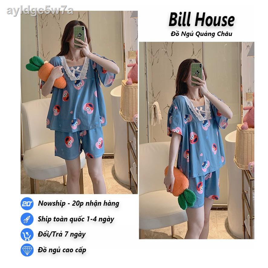 ❡﹉✤Đồ Bộ Nữ Pijama Cộc Tay Hoạt Hình Phối Nơ Cực Xinh BC02