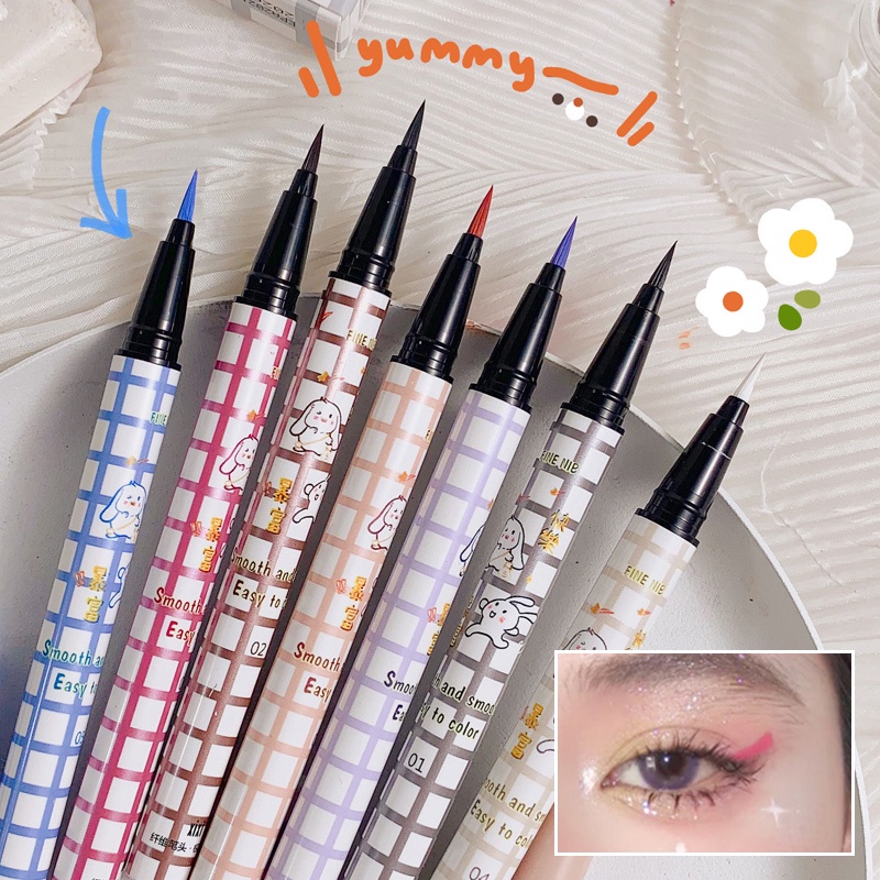 [Hàng mới về] Kẻ mắt dạng lỏng trang điểm cho phái nữ 7 màu cầu vồng tùy chọn