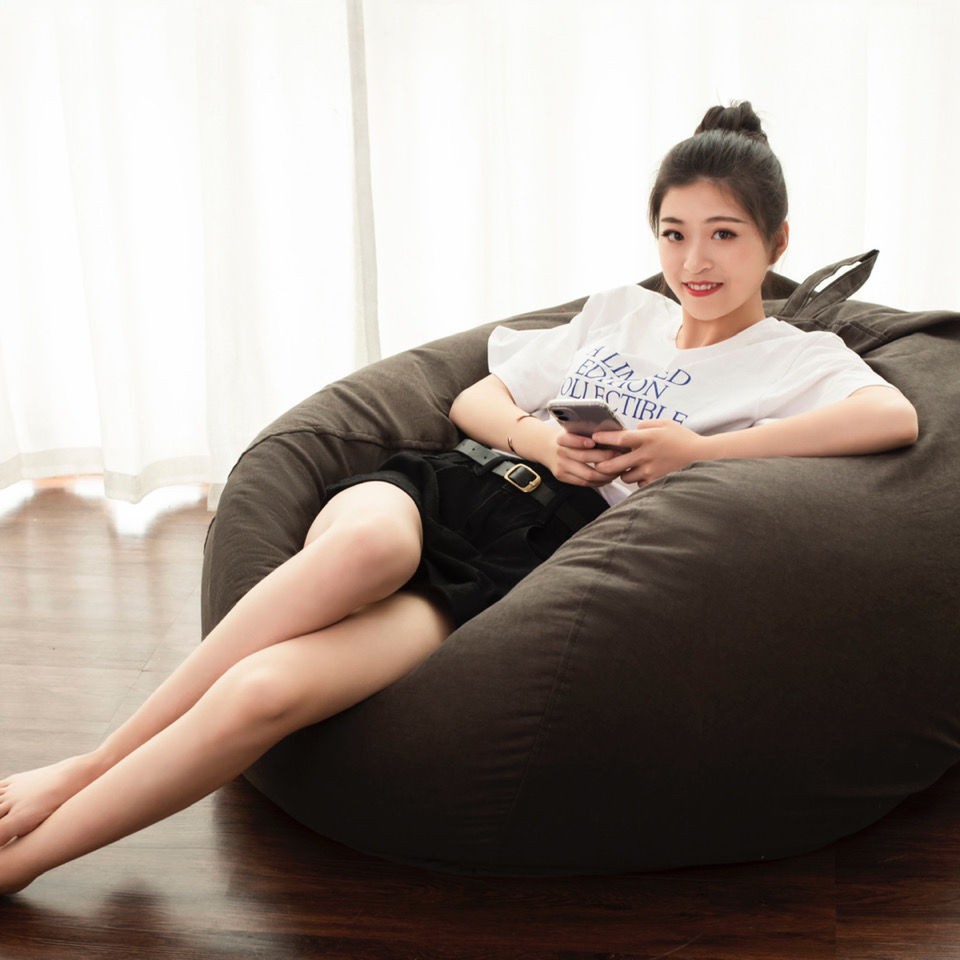 Ghế sofa lười tatami net màu đỏ beanbag bean bag ban công phòng khách nhỏ ngủ đơn