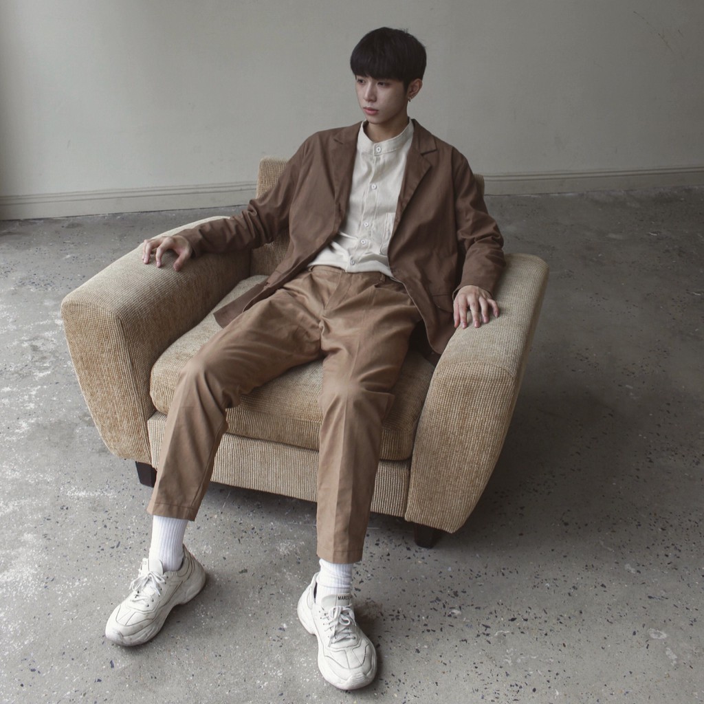Áo Khoác Blazer  Kaki Nam dáng Hàn Quốc - Hàng Thiết Kế ĐỘC QUYỀN 𝐷𝑒𝑔𝑒𝑙 𝑆𝑡𝑜𝑟𝑒 | BigBuy360 - bigbuy360.vn