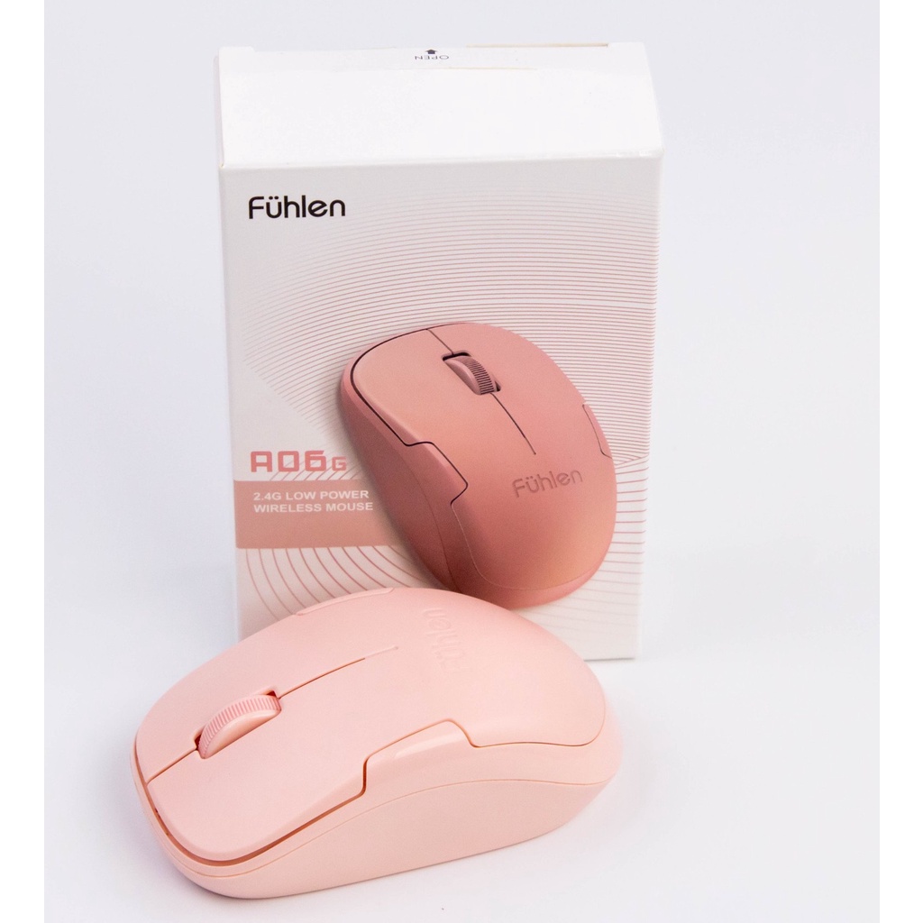 Chuột không dây Fuhlen A06G Hồng Pink Chính Hãng