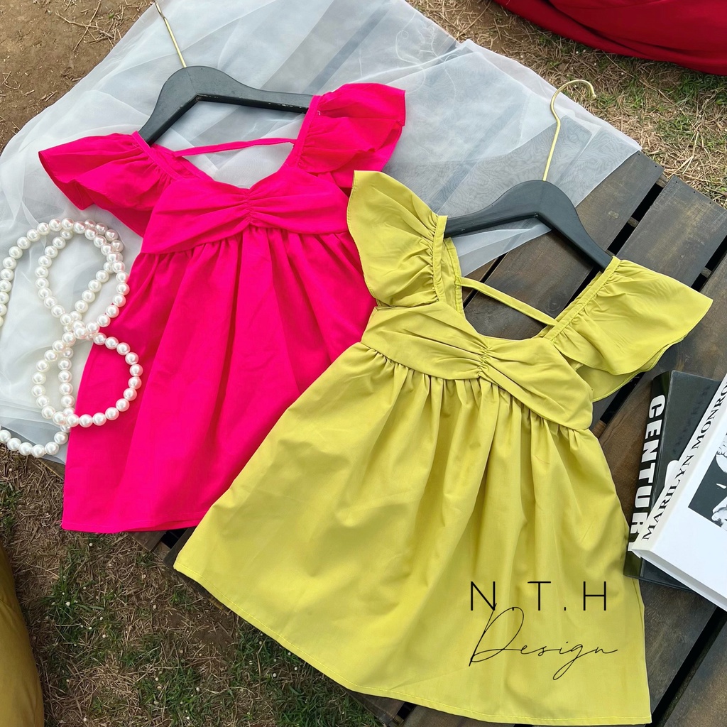 B67- VÁY BÉ GÁI XÒE CÁNH TIÊN