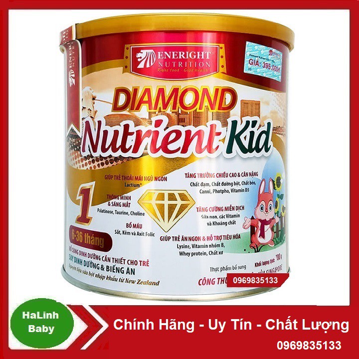 [Mã FMCG8 giảm 8% đơn 500K] Sữa Diamond Nutrient kid số 1 và 2 700g ( Date Mới Nhất )..