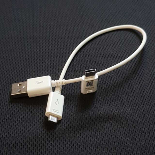 Combo Cáp Micro USB ngắn 25Cm & Jack Chuyển Type-C Samsung.
