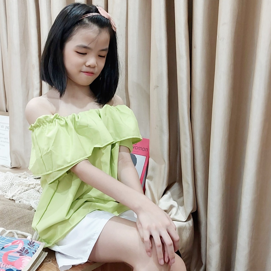 Đồ bộ bé gái trễ vai TTR60 TTN61