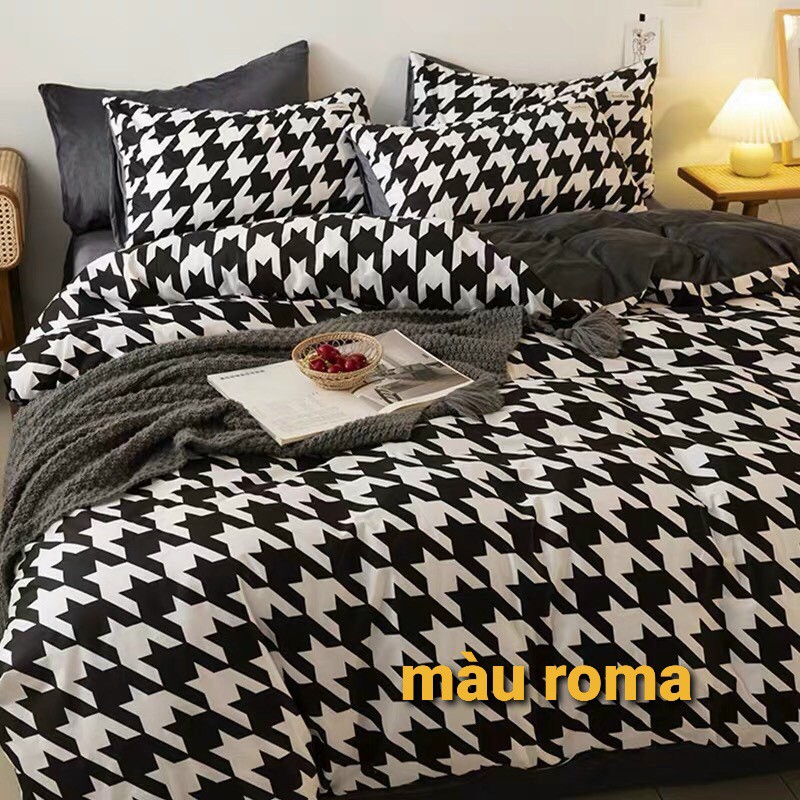 Bộ chăn ga gối poly cotton 4 món nhập khẩu HASUKO Dio xanh mẫu mới