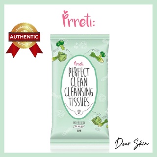 Khăn Tẩy Trang Prreti Perfect Clean Daily Cleansing Tissues loại bỏ bụi bẩn, sạch sâu Hàn Quốc 30ml