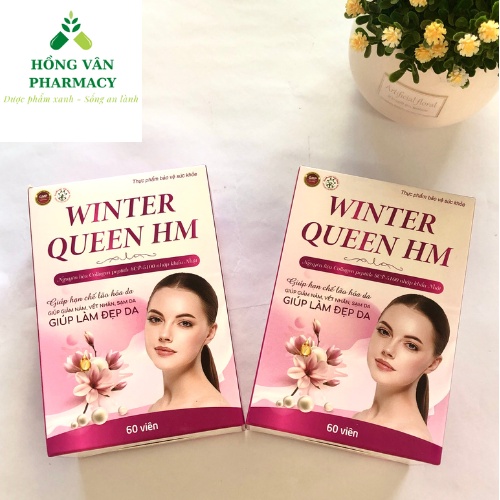 Viên Sâm tố nữ, mầm đậu nành, Collagen WINTER QUEEN HM giúp làm đẹp da, giảm sạm, nám, vết nhăn, bốc hỏa tiền mãn kinh