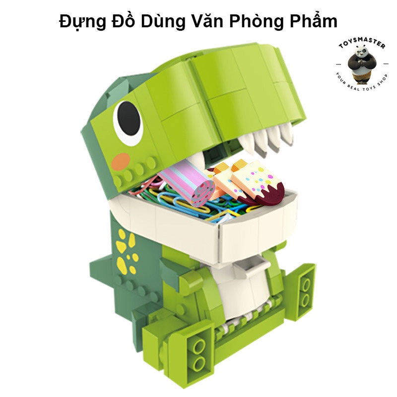 Đồ Chơi Lắp Ráp Kiểu LEGO Mô Hình Khủng Long Bạo Chúa Dinosaur T-rex Hộp Bút,Khung Tranh,Giá Đỡ Điện Thoại Jaki 51001