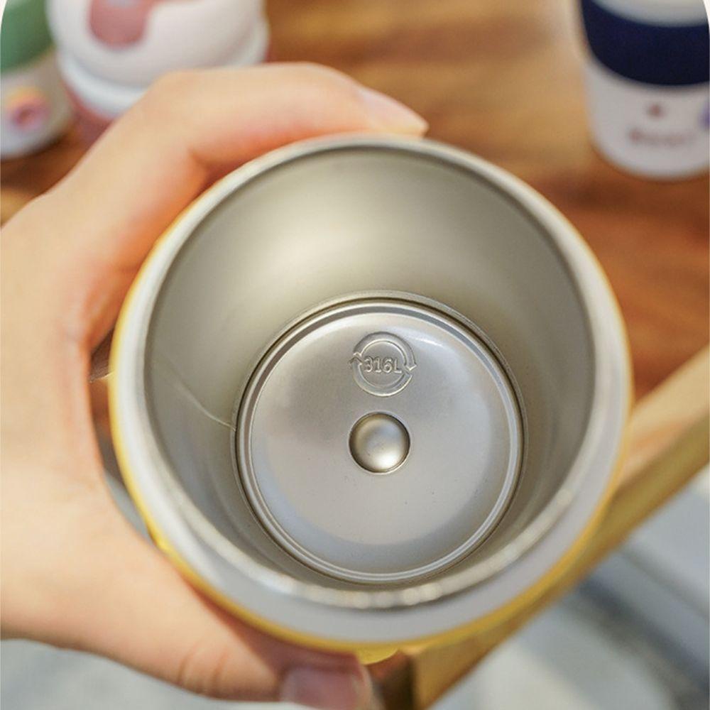 Bình Nước Chân Không 350ML Kèm Ống Hút Họa Tiết Hoạt Hình Cho Bé