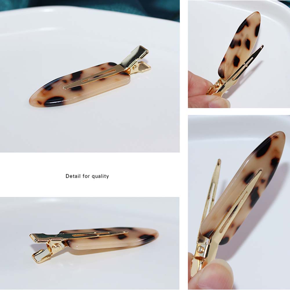 Kẹp Tóc Mái Không Cong Không Để Lại Dấu Vết Họa Tiết Da Báo Nhiều Màu Sắc Phong Cách Hàn Quốc Cho Nữ