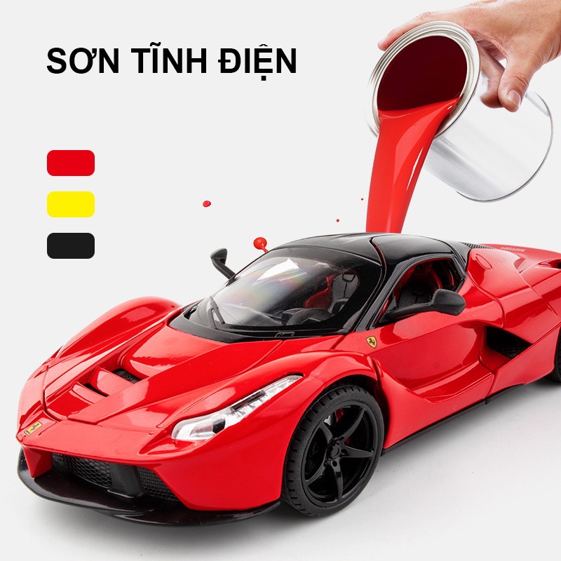 Mô hình Siêu xe Ferrari Rafa  tỉ lệ 1:22 mô phỏng chi tiết chất liệu hợp kim sơn tĩnh điện có đèn, âm thanh