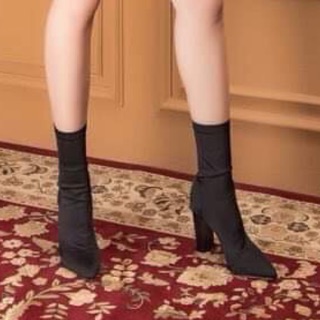 Boot thun co dãn gót gỗ