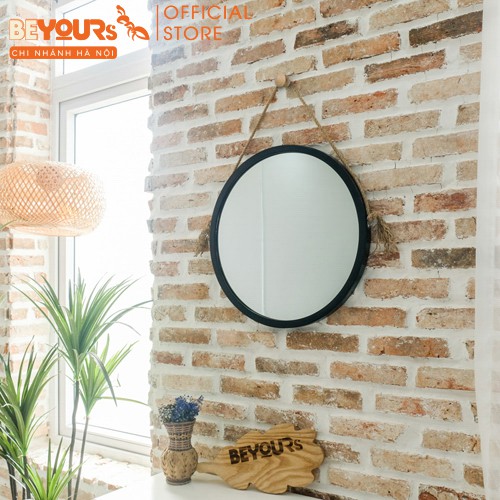 Gương Tròn Soi Treo Tường BEYOURs Khung Gỗ Decor Mia-Circle-Mirror Trang Điểm Đẹp Nội Thất Phòng Ngủ