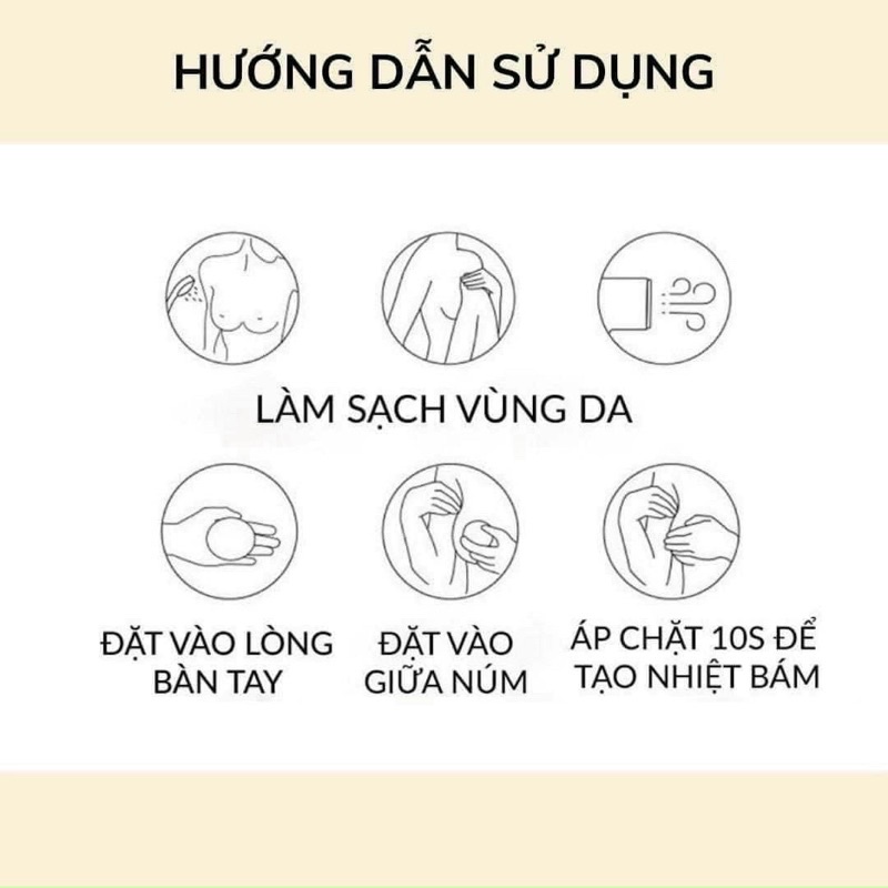 Siêu hot/ mẫu mới nhất - Hộp 3 cặp dán nhũ hoa tàng hình nhiệt tự thân Erblin