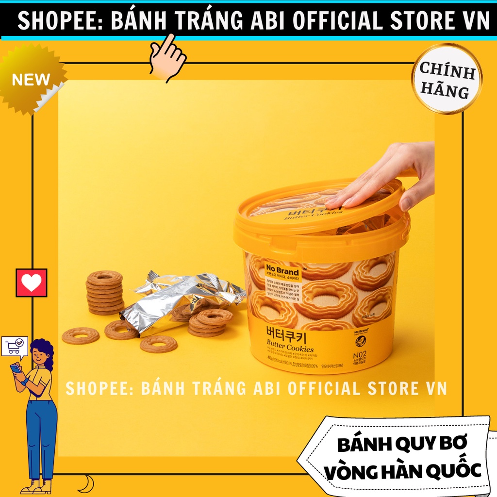 BÁNH QUY XÔ BƠ VÒNG HÃNG NO BRAND MÃ N02 HÀN QUỐC HỘP 400G