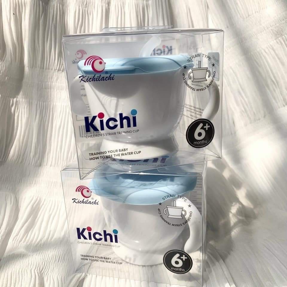 Cốc tập uống 3 giai đoan chính hãng Kichi- Cốc tập hút an toàn cho bé