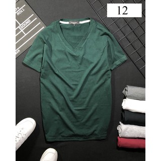 {HÌNH THẬT2} ÁO THUN TRƠN CỔ TIM  ĐỦ MÀU UNISEX