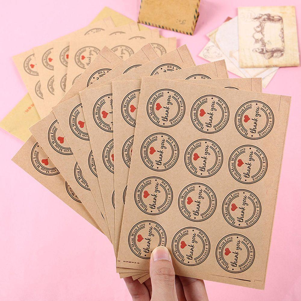Set 10 Tấm Nhãn Dán Hộp Quà In Chữ Thank You 3.5cm