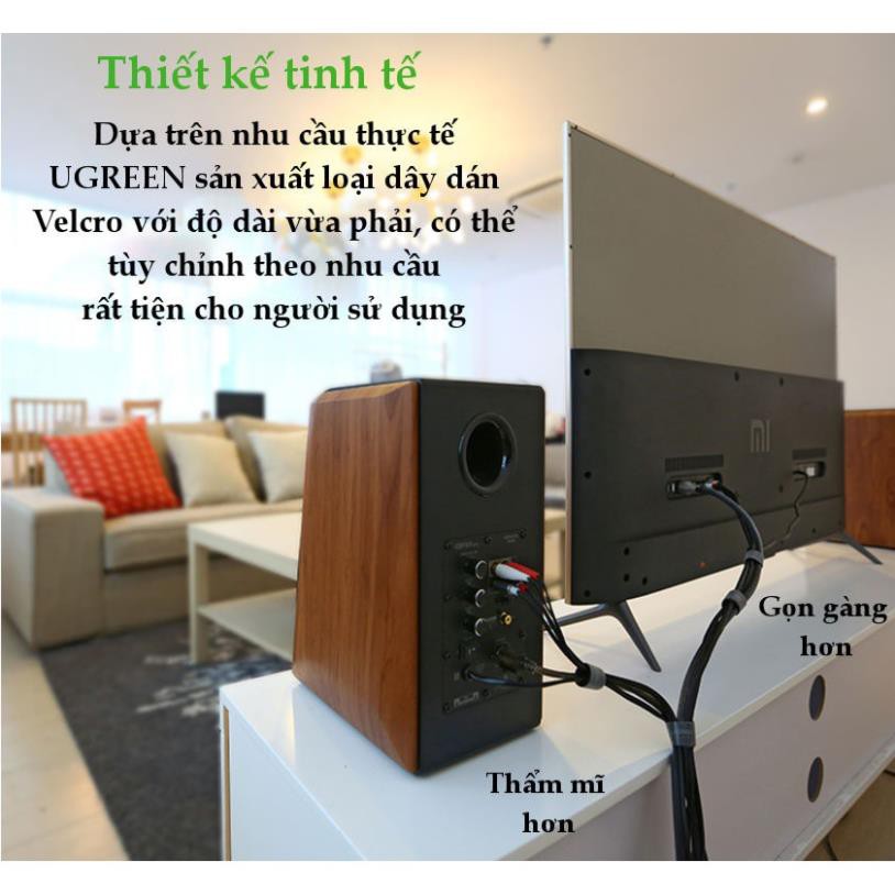 Dây dán Velcro UGREEN LP124 - Hàng chính hãng (màu xám) ✔HÀNG CHÍNH HÃNG ✔