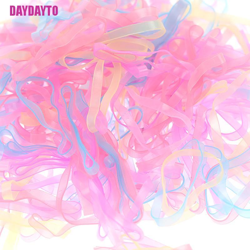 Set 1000 Dây Thun Cột Tóc Co Giãn Sử Dụng Một Lần Dành Cho Bé Gái