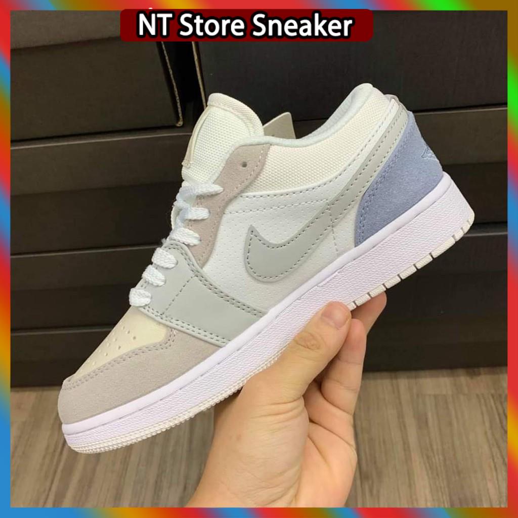 Giày AF1 âm dương đen trắng, Giày Air force 1 Brooklyn Sail Black phản quang nam nữ