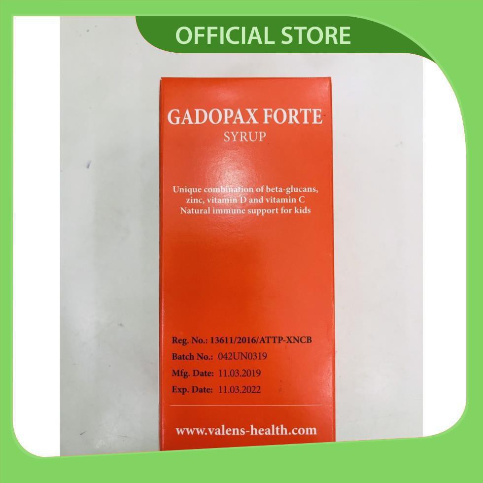 ✔️️️Gadopax Forte Syrup Tăng Sức Đề Kháng Chai 100ml Dùng được cho em bé sơ sinh