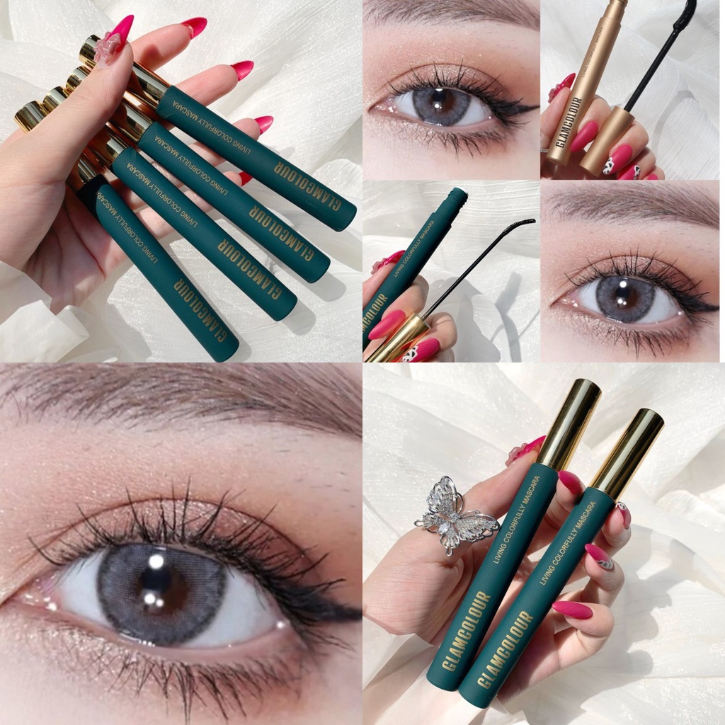 Mascara Đầu Mảnh Chải Mi Trên Và Dưới Cong Dày Tự Nhiên Glamcolour Hanru