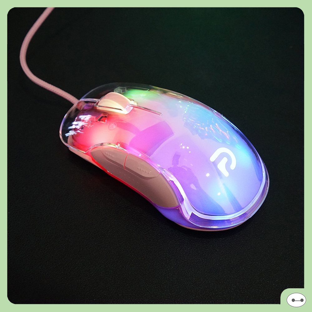 CHUỘT GAMING CRYSTAL G702 LED RGB TRONG SUỐT CHÍNH HÃNG