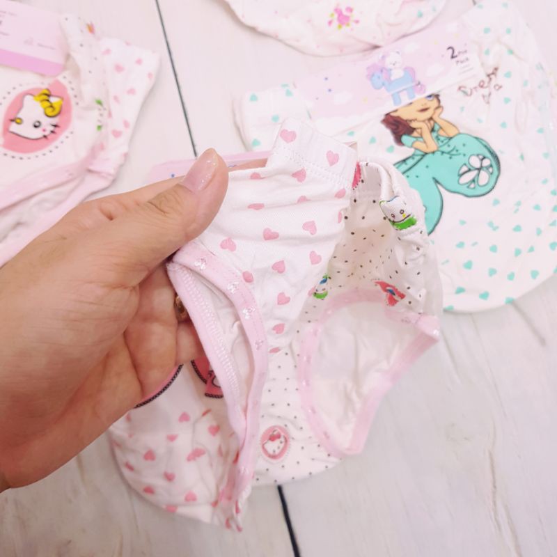 Sét 2 Quần Chíp tam giác, đùi Cotton lạnh - sịp bé gái