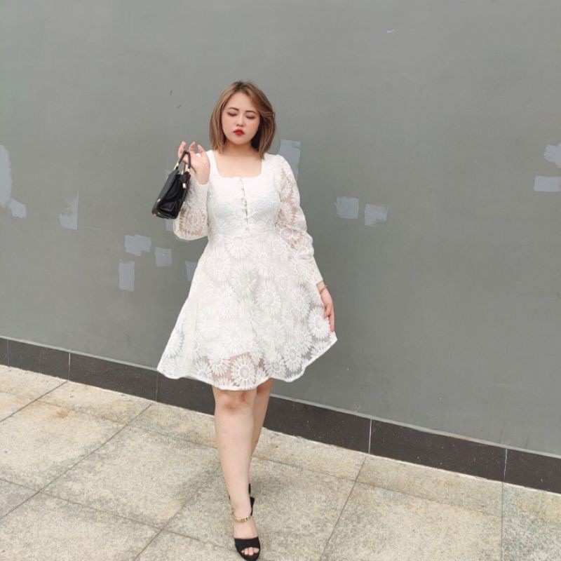 Đầm ren hoa cúc #bigsize 60kg đến 90kg