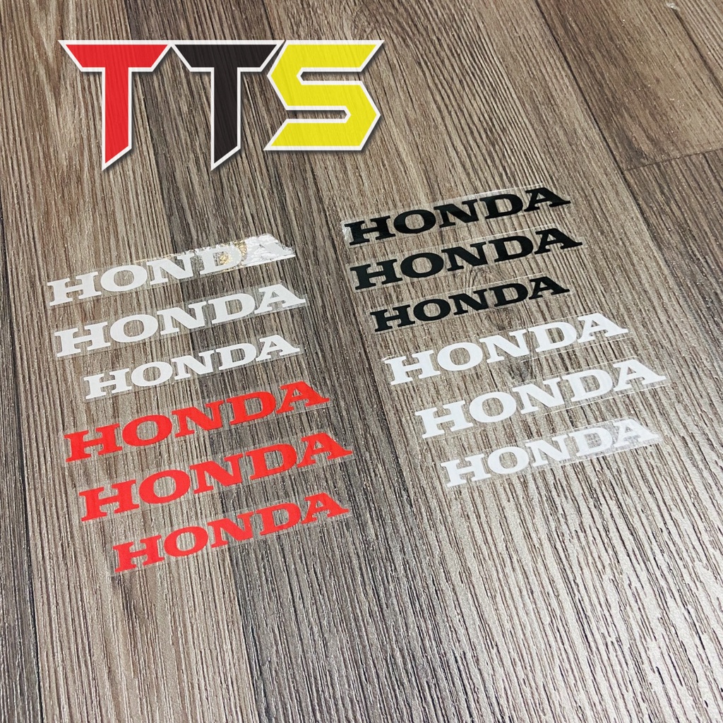 Bộ 3 tem Honda nền trong chất liệu PVC chống nước dán trang trí xe WAVE, DREAM, VARIO, FU LED, AB