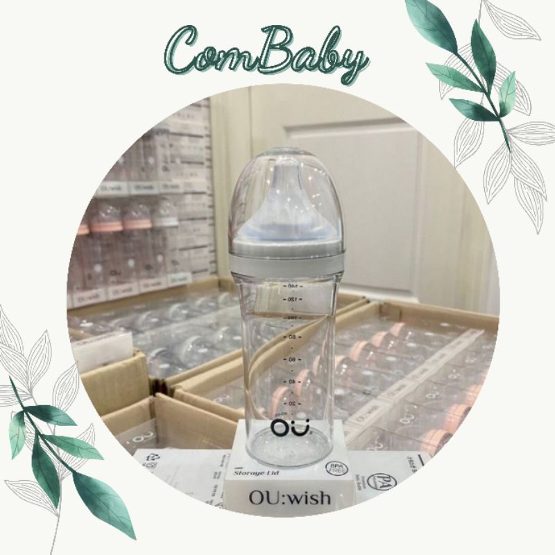 Bình Sữa OU WISH  Nội Địa Hàn Quốc 140ml/260ml TẶNG KÈM Nắp Đậy
