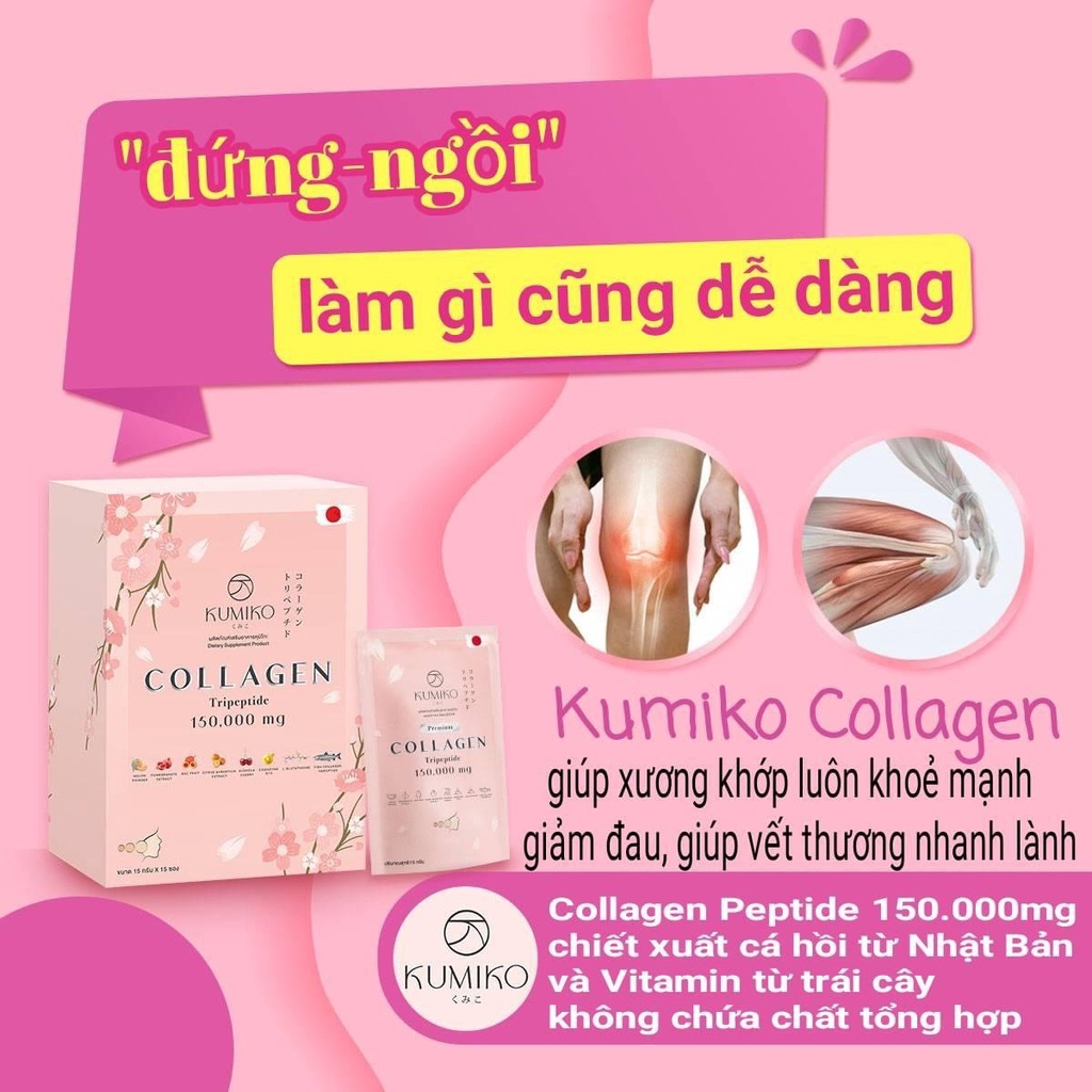 Nội Địa Thái | Collagen Kumiko Đẹp Da, Chống Lão Hóa Da Và Phục Hồi Chức Năng Xương Khớp. Dùng được cho cả người già rốt