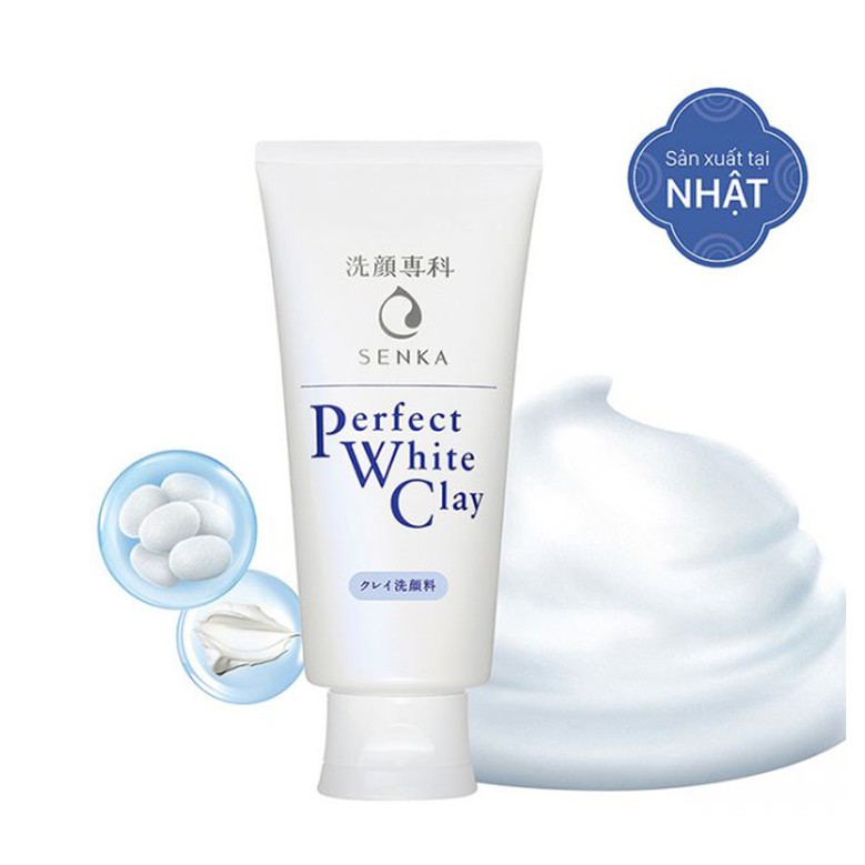 Sữa Rửa Mặt Shiseido Perfect Whip/ White Clay/ Collagen In Cleanser Senka -Nhật Bản