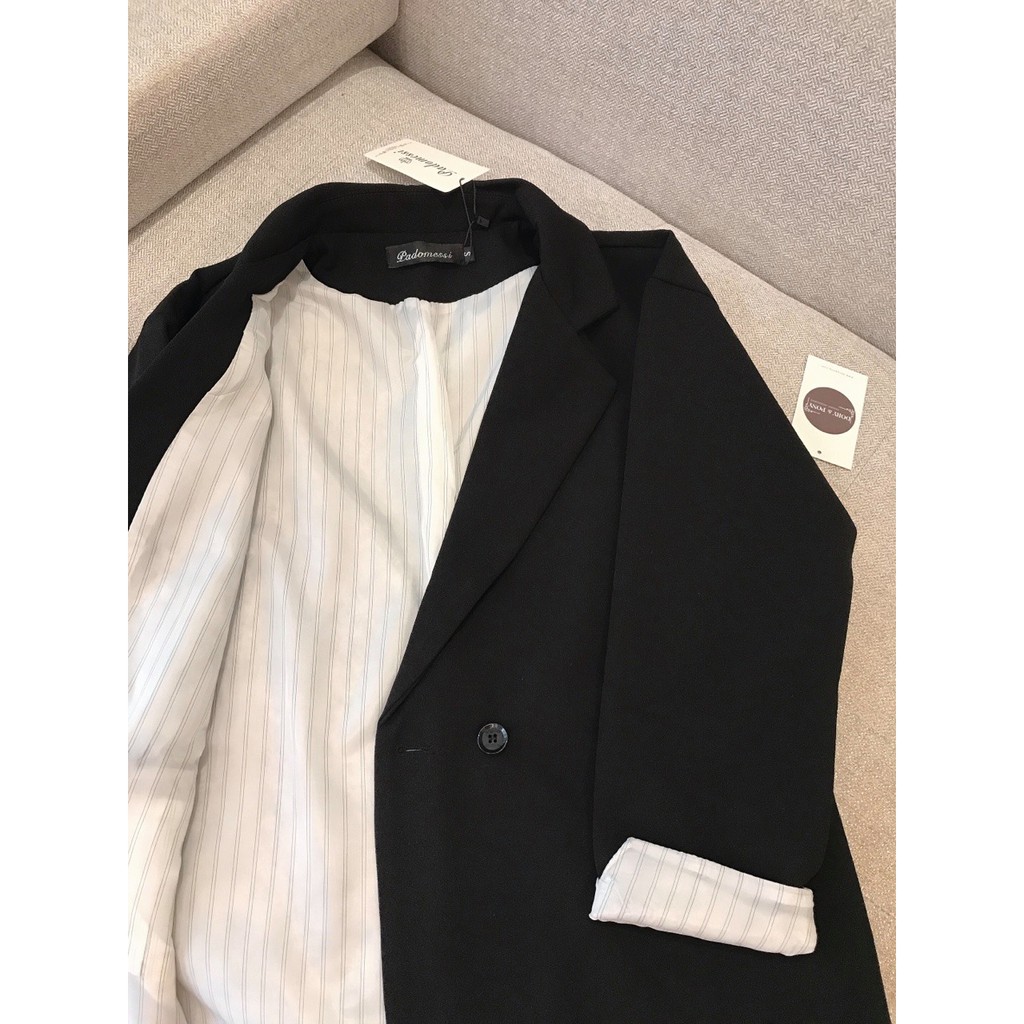 Áo Khoác Blazer BLACK RETRO CHIC JACKET - AK066 (2 lớp) | BigBuy360 - bigbuy360.vn