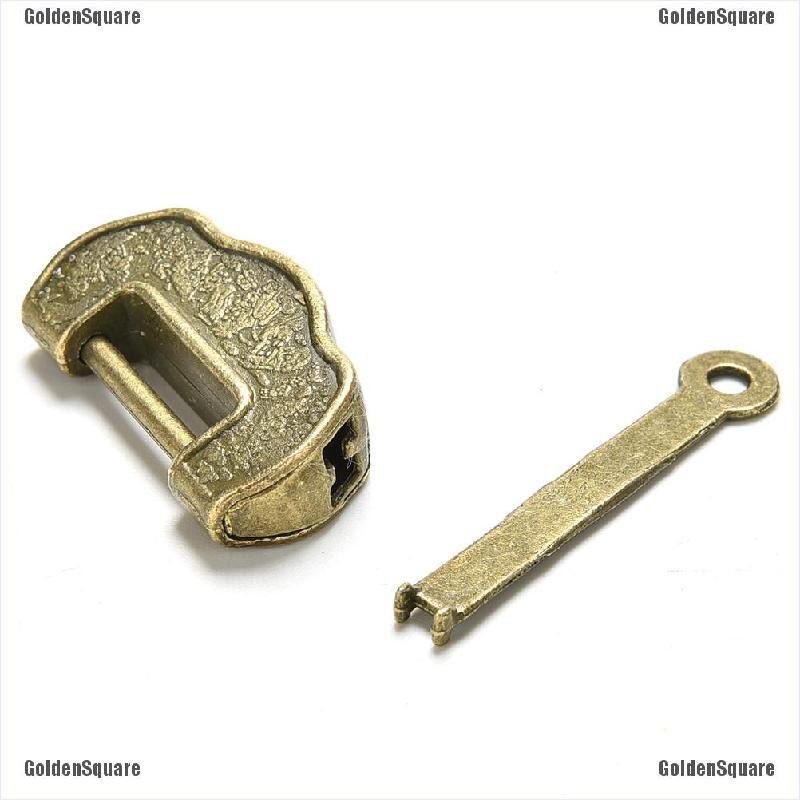 Ổ Khóa / Chìa Khóa Bằng Đồng Thau Chạm Khắc Cổ Điển Phong Cách Trung Hoa