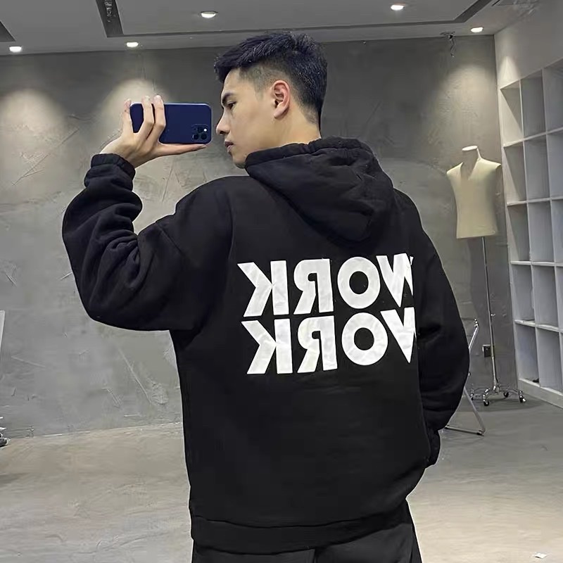 Áo Hoodie Nam Nữ From Rộng Chất Nỉ Lót Lông Phong Cách Hàn Quốc Đủ Size Nam Nữ Mặc Mùa Thu Đông