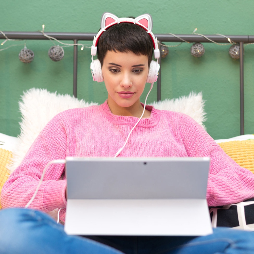 Hàng có sẵn Phụ kiện trang trí tai nghe bằng silicone nhẹ hình tai mèo